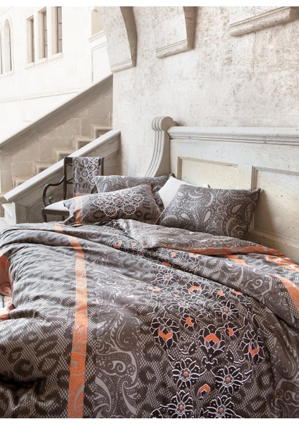 Chambers Brown Saten Çift Kişilik Nevresim Takımı 200X220