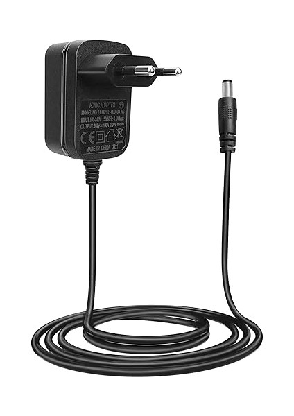 Gitar Pedalı Güç Kaynağı Adaptörü 9V Dc 1A Merkez Ipucu Negatif Güç Kaynağı Şarj Adaptörü Duvar Şarj Fişi Elektro Gitar Bas Stompbox Efektleri Pedal ve Casio Klavye Gürültü Azaltma 150CM