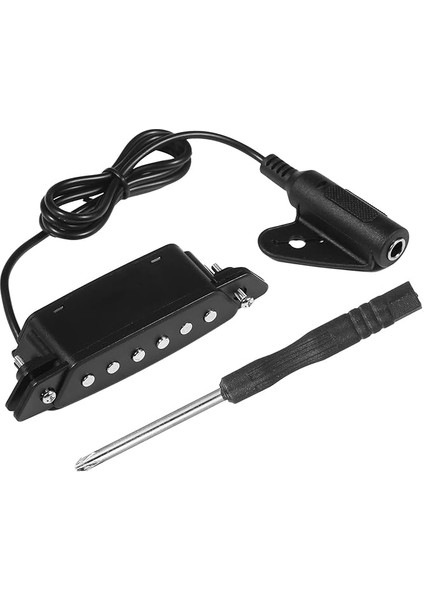 Akustik Gitar Manyetik Manyetik,akustik Gitar Manyetik Pikap Pasif Manyetik Soundhole Bobin Pick-Up Çapraz Tornavidalı 6.35MM Jak Tüm Ha Akustik Gitarları Için Pil/sondaj Gerekmez