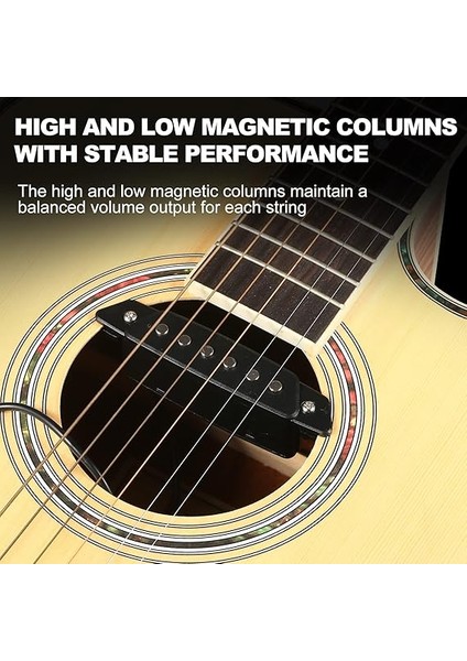 Akustik Gitar Manyetik Manyetik,akustik Gitar Manyetik Pikap Pasif Manyetik Soundhole Bobin Pick-Up Çapraz Tornavidalı 6.35MM Jak Tüm Ha Akustik Gitarları Için Pil/sondaj Gerekmez indirimleri