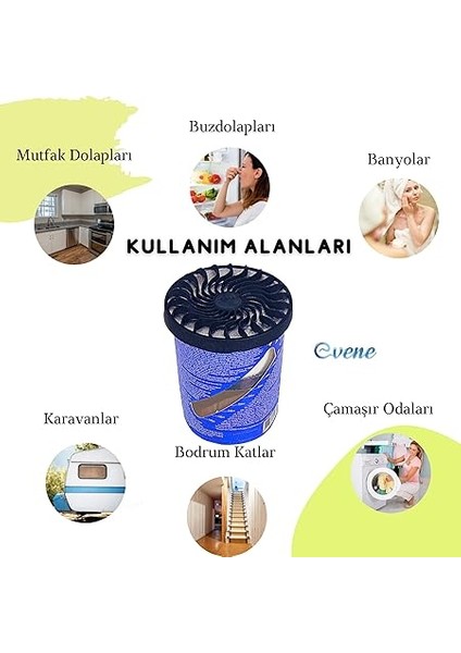 Nem Alıcı Cihaz Aparat 200 gr Tablet Dahil Rutubet Giderici Önleyici Emici Küf Engelleyici (2) indirimleri