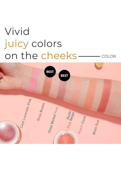 Meyve Renkleriyle Doğal ve Parlak Görünüm Sunan Jel Allık A'pıeu Juicy-Pang Jelly Blusher (CR01) fırsatları