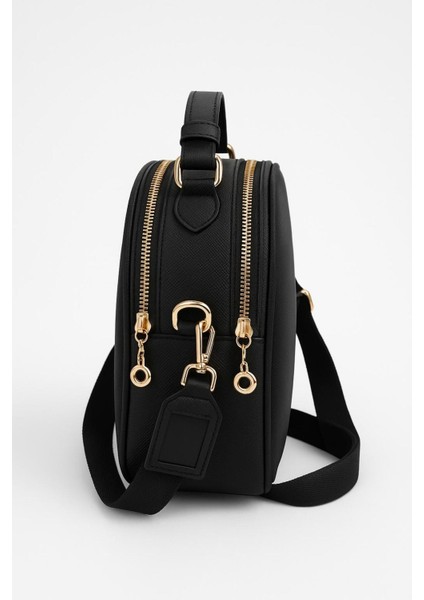 Kadın Siyah Çok Bölmeli Suni Deri Classic El Omuz Çantası fırsatları