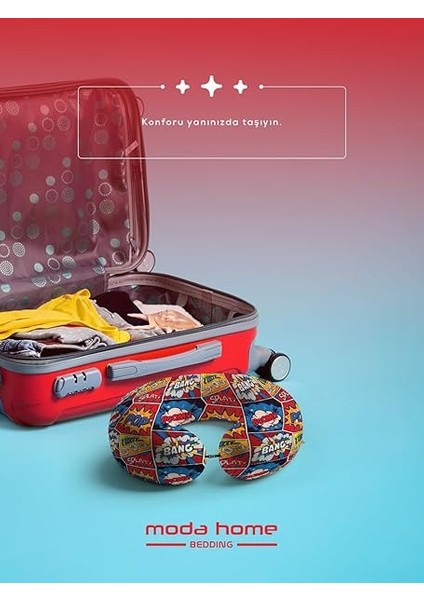 Home Bedding Visco Seyahat Yastığı Pop Art fırsatları