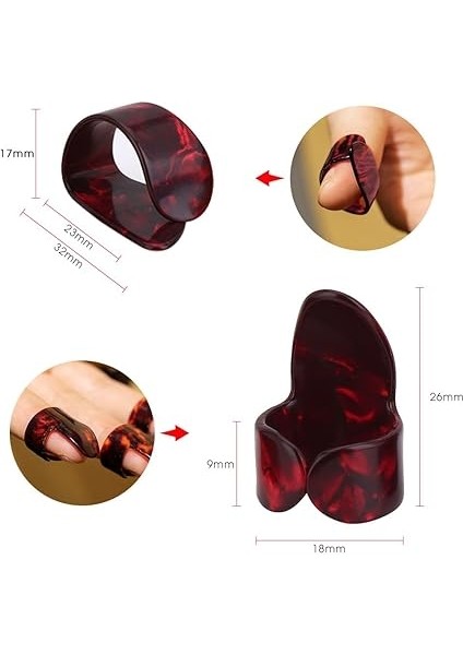 15 Adet Gitar Parmak Penası, 5 Adet Baş Parmak Penası ve 5 Adet Işaret Parmağı Penası ve 5 Adet Metal Pena, Elektronik Gitar, Akustik ve Bas Için fırsatları