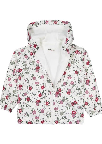 Polarlı Çiçek Desenli 6-9 Yaş Yağmurluk