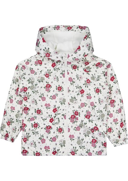 Polarlı Çiçek Desenli 6-9 Yaş Yağmurluk modelleri