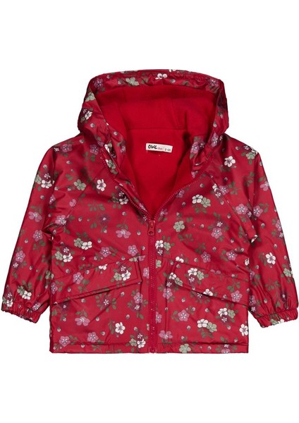 Polarlı Çiçek Desenli 2-5 Yaş Yağmurluk