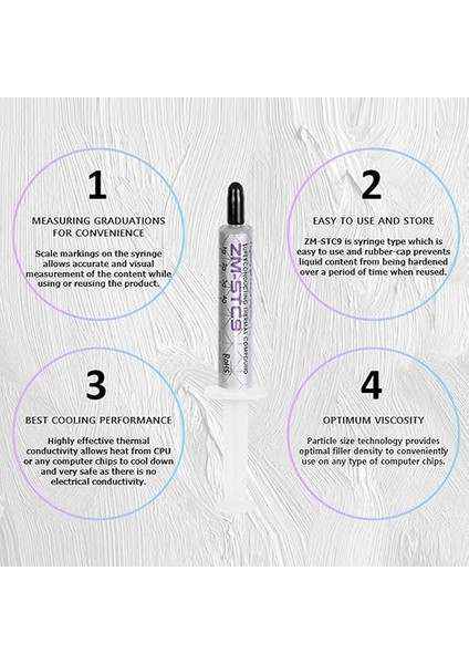 Zm-Stc9 Super Iletken 4gr Yuksek Performanslı Termal Macun Termal Iletkenlik 9.1 W/m-K indirimleri