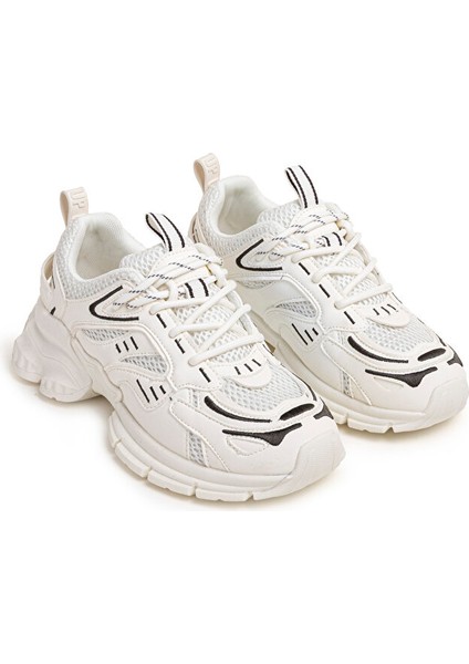 Kontrast Dokulu Çift Bağcıklı Sneaker TW6250062017002 indirimleri