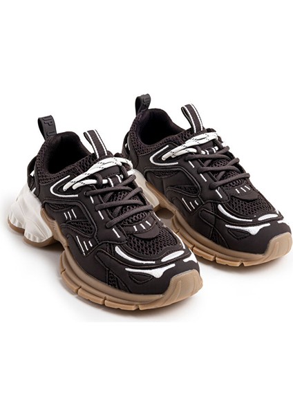 Kontrast Dokulu Çift Bağcıklı Sneaker TW6250062017074 fırsatları
