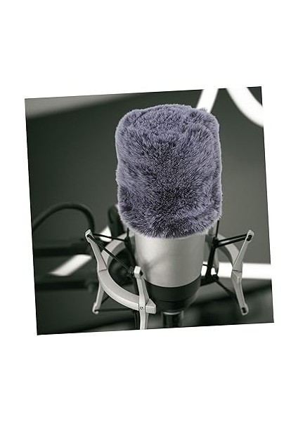 Mikrofon Rüzgarlık Muff Seti 2 Adet Evrensel Peluş Mikrofon Kılıfları Mk4 Gürültü Azaltma Siyah Gri Röportaj Sahnesi Ktv Için indirimleri