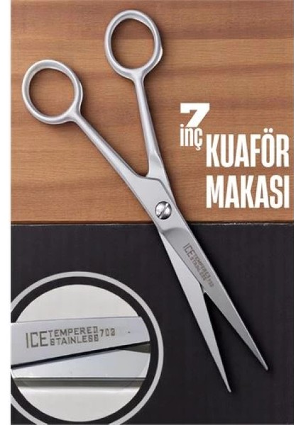 Ice Tempered 702 Berber Kuaför Makası Saç Kesim Makası Bıyık Sakal Makası Kuaför Ekipmanları 17 cm