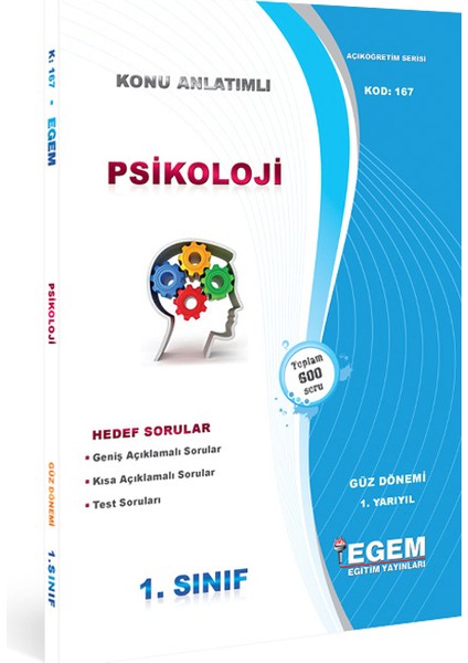 Aöf 1. Sınıf Psikoloji Güz Dönemi Konu Anlatımlı Soru Bankası