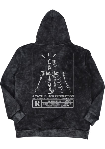 Unisex Jack Cactus Sırt Baskılı Kapüşonlu Yıkamalı Sweatshirt, Oversize Travis Scott Retro Hoodie fiyatları