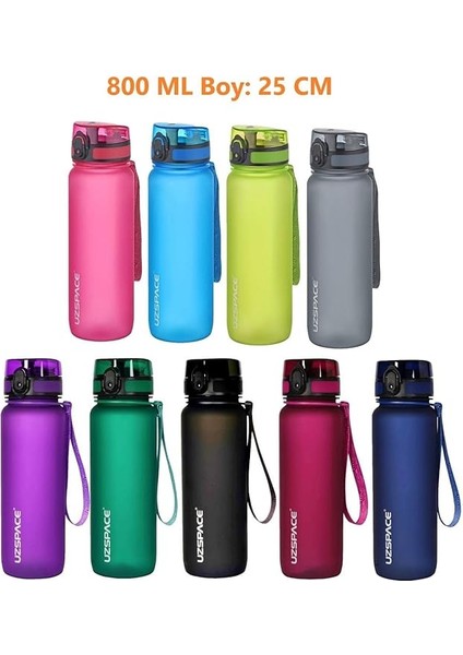 800ML -Yeni Ebat-Boy 25 Cm-Tritan Su Matarası Bpa Koku Sızdırma Yok Kırmızı fiyatları