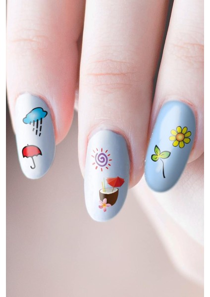 Artikel Mevsimler Tırnak Dövmesi, Tırnak Tattoo, Nail Art, Tırnak Sticker fiyatları