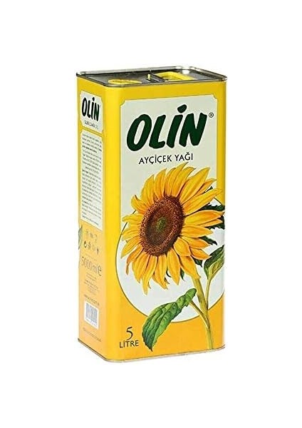 Olin Ayçiçek Yağı 5000 ml Teneke Ambalaj