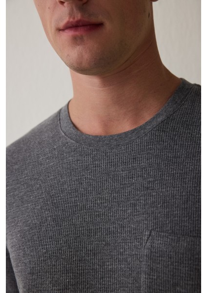 Antrasit Antra Erkek Relax Uzun Kollu Pijama Takımı