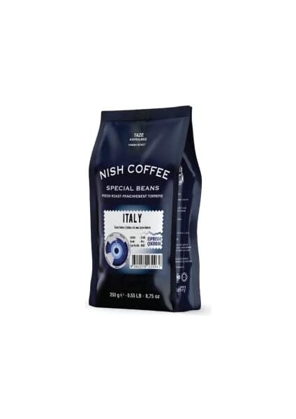 Nish Kahve Espresso Italy 250 Gr-Çekirdek
