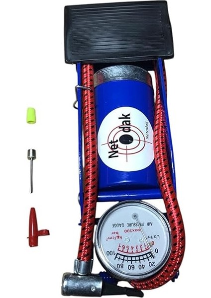 Bisiklet Pompası Top Şişirme Hava Ayak Pompası Basınç Göstergeli Tek Pistonlu fiyatları