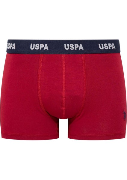 Erkek 3'lü Boxer Seti Bordo Baskılı Gri Melanj Nefes Alabilir Kumaş ve Günlük Kullanıma Uygun modelleri