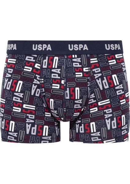 Erkek 3'lü Boxer Seti Bordo Baskılı Gri Melanj Nefes Alabilir Kumaş ve Günlük Kullanıma Uygun fırsatları