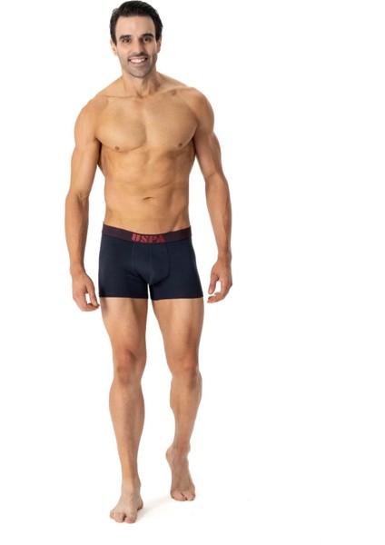 3'lü Paket, Uspa Baskılı, Erkek Boxer, Pamuklu, Bordo-Lacivert-Antrasit indirimleri