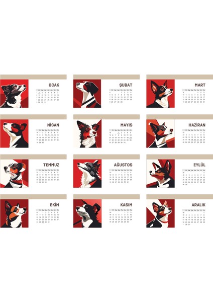 Köpek Temalı Masaüstü Takvim fiyatları