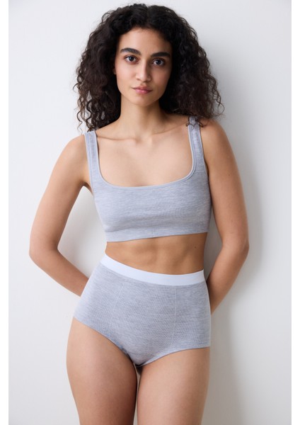 Reversible Seamless Çok Renkli Crop Üst