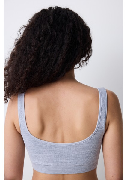 Reversible Seamless Çok Renkli Crop Üst