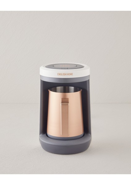 Tkm 6001 Çelik Cezve Çift Taşım Türk Kahvesı Makınesı Beyaz-Bakır