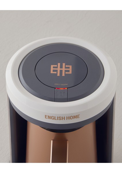 Tkm 6001 Çelik Cezve Çift Taşım Türk Kahvesı Makınesı Beyaz-Bakır