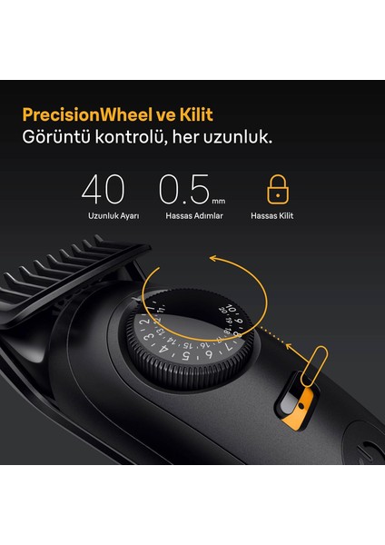 Sakal Düzeltici Series 5, +4 Aksesuar, 40 Uzunluk, Keskin Bıçak, BT5520 modelleri