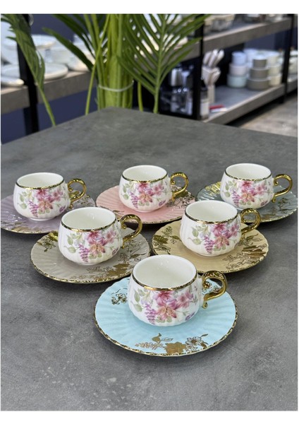 Dovy Lüx Porselen 6 Lı Fincan Takımı