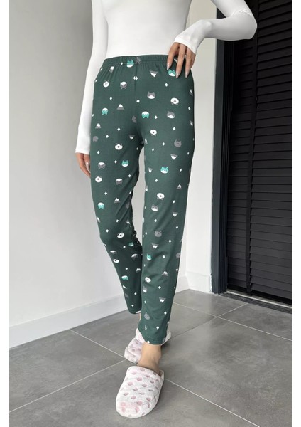 Kadın Baskılı Bel Lastikli Pijama Altı P-00019015
