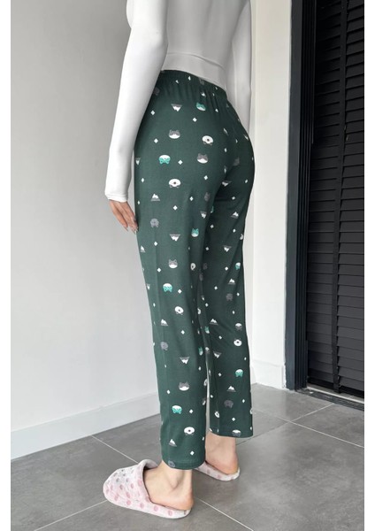 Kadın Baskılı Bel Lastikli Pijama Altı P-00019015 modelleri