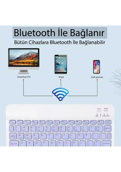 Yesnıce Xiaomi Redmi Pad 2 11 Inç Uyumlu Standlı Kılıf Dokunmatik Kalem ve Klavye Set