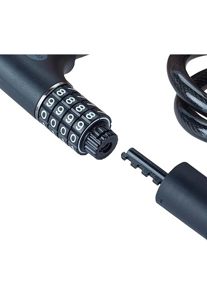 Essential Güvenlikli Şifreli ve Anahtarlı Kablolu Kilit, YCC0/12/100/2, 140 Mm, Örgü Çelik, 4 Haneli Kod, 2 Anahtar, Tuzlu Su Püskürtme Testinde 96 Saat Dayanıklılık, Bisiklete Monte Edilebilir fırsatları