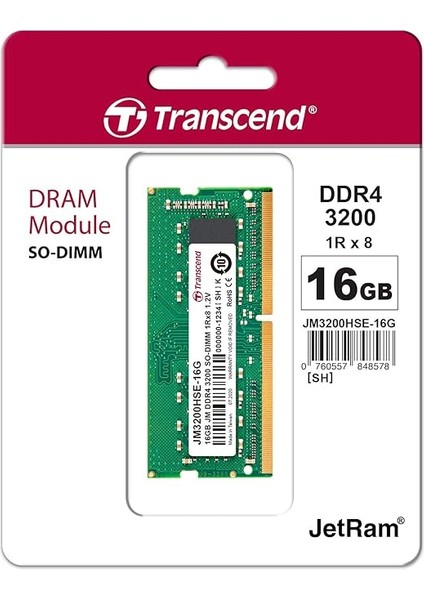 JM3200HSB-16G 16GB Ddr4 3200MHZ CL22 1.2V Notebook Ram fiyatları