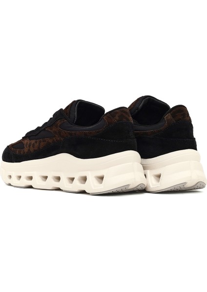 Kadın Siyah Bağcıklı Kalın Tabanlı Deri Sneaker 25AFD142014 indirimleri