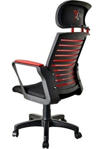 Oyuncu Koltuğu Kırmızı File Kumaş Kaplama Ayarlanabilir Yükseklik ile 121 cm indirimleri