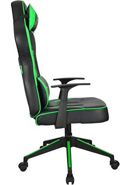 Oyuncu Koltuğu Yeşil Ergonomik Tasarım Yüksek Yoğunluklu Sünger ile Konforlu Destek