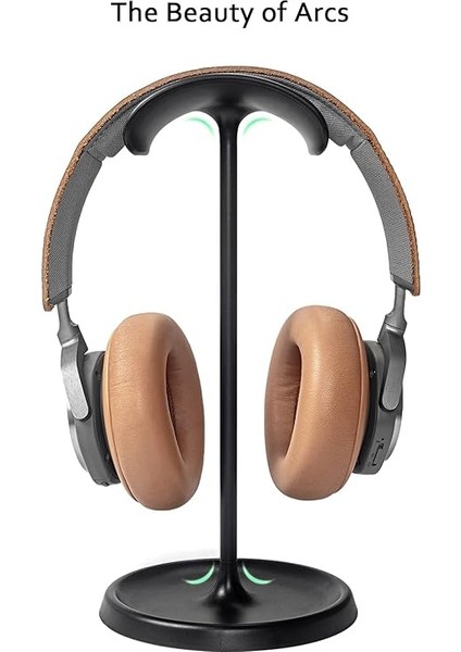 Kulaklık Standı, Depolama Tepsili Kananisli Kulaklık Standı, Airpods Max, Beats, Bose, Sennheiser, Sony, Audio-Technica Nane Daha Fazlası Için Ağır Tabanlı Oyun Kulaklığı Tutacağı Siyah, Qincoon modelleri