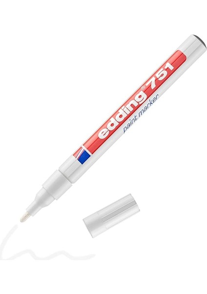 751 Boya Kalemi - Beyaz - 1 Kalem - 1-2 mm Yuvarlak Uç