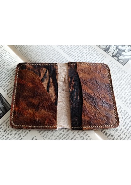 Hakiki Deri Üst Kalite Tamamen El Emeği Minimalist Cüzdan 15.5X10.5 cm MD13 modelleri