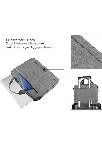 13 13,3 14 Inç Dizüstü Bilgisayar Çantası, Koruyucu Kılıf, Su Geçirmez Neopren, Dizüstü Bilgisayar Kılıfı, Acer/asus/dell/fujitsu/lenovo/hp/samsung/sony Için Çanta, Gri fırsatları