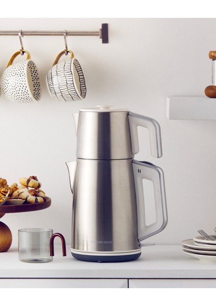 CMK 6010 Inox Çay Makinesi ve Kettle Beyaz-Krom