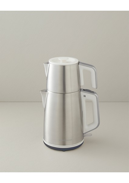 CMK 6010 Inox Çay Makinesi ve Kettle Beyaz-Krom