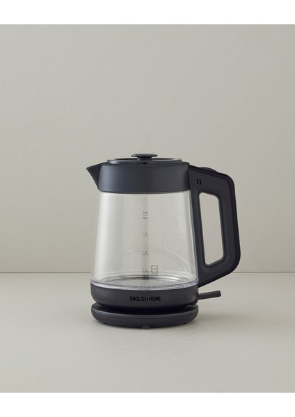 CMK 6001 Cam Çay Makinesi ve Kettle Siyah